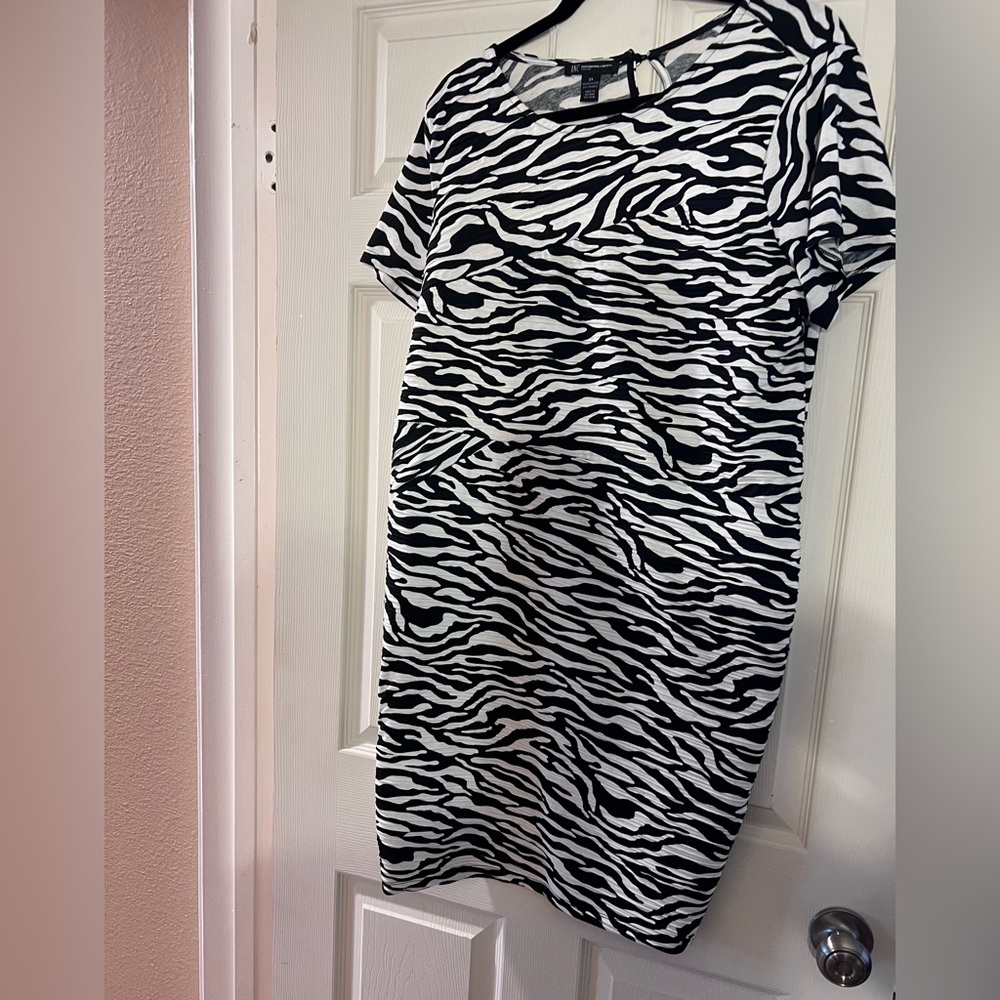 Zebra print bodycon dress